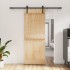 Puerta corredera con herrajes madera maciza de pino 80x210