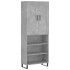 Aparador alto madera contrachapada gris hormigón 69,5x34x180