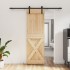 Puerta corredera con herrajes madera maciza de pino 70x210
