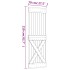 Puerta corredera con herrajes madera maciza de pino 70x210