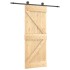 Puerta corredera con herrajes madera maciza de pino 70x210