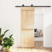 Puerta corredera con herrajes madera maciza de pino 70x210 cm