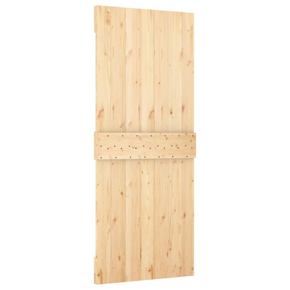Puerta corredera con herrajes madera maciza de pino 85x210