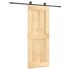 Puerta corredera con herrajes madera maciza de pino 80x210