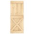 Puerta corredera con herrajes madera maciza de pino 85x210