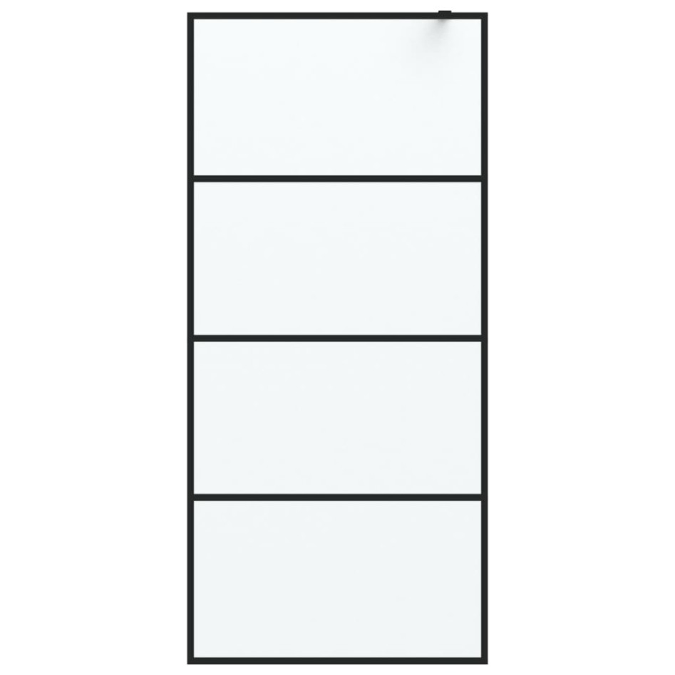 Mampara de ducha vidrio ESG esmerilado negro 90x195