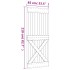 Puerta corredera con herrajes madera maciza de pino 85x210