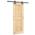 Puerta corredera con herrajes madera maciza de pino 80x210