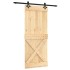 Puerta corredera con herrajes madera maciza de pino 85x210