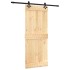 Puerta corredera con herrajes madera maciza de pino 85x210