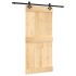 Puerta corredera con herrajes madera maciza de pino 95x210