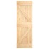 Puerta corredera con herrajes madera maciza de pino 70x210