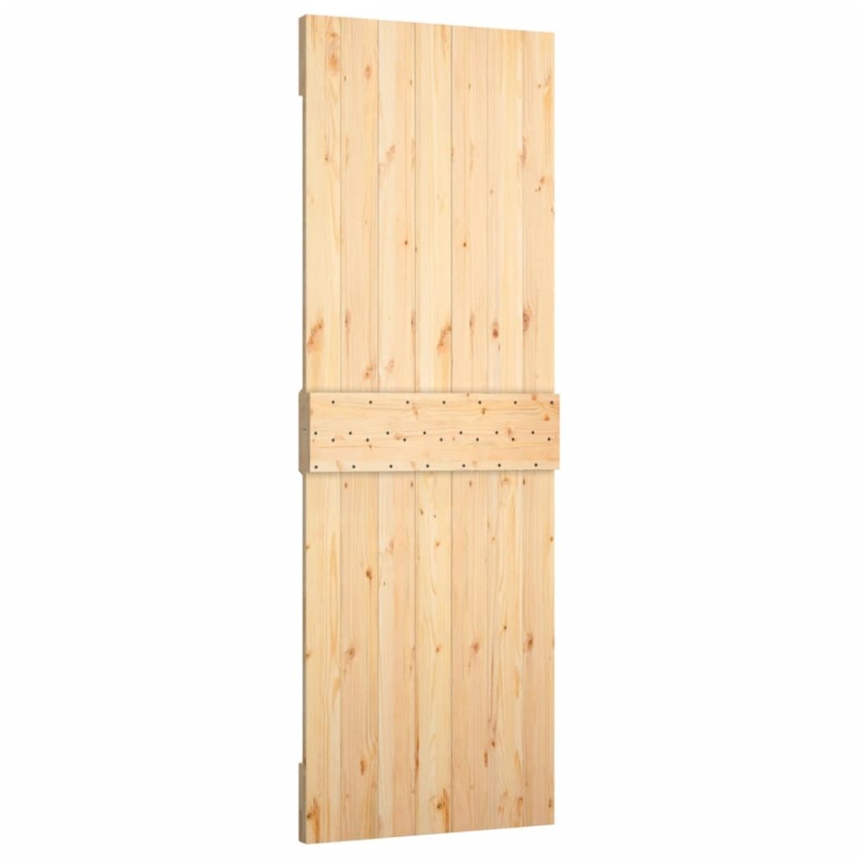 Puerta corredera con herrajes madera maciza de pino 70x210