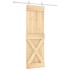 Puerta corredera con herrajes madera maciza de pino 70x210