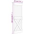 Puerta corredera con herrajes madera maciza de pino 70x210