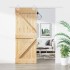 Puerta corredera con herrajes madera maciza de pino 85x210