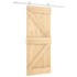 Puerta corredera con herrajes madera maciza de pino 85x210