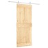 Puerta corredera con herrajes madera maciza de pino 85x210