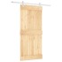 Puerta corredera con herrajes madera maciza de pino 95x210