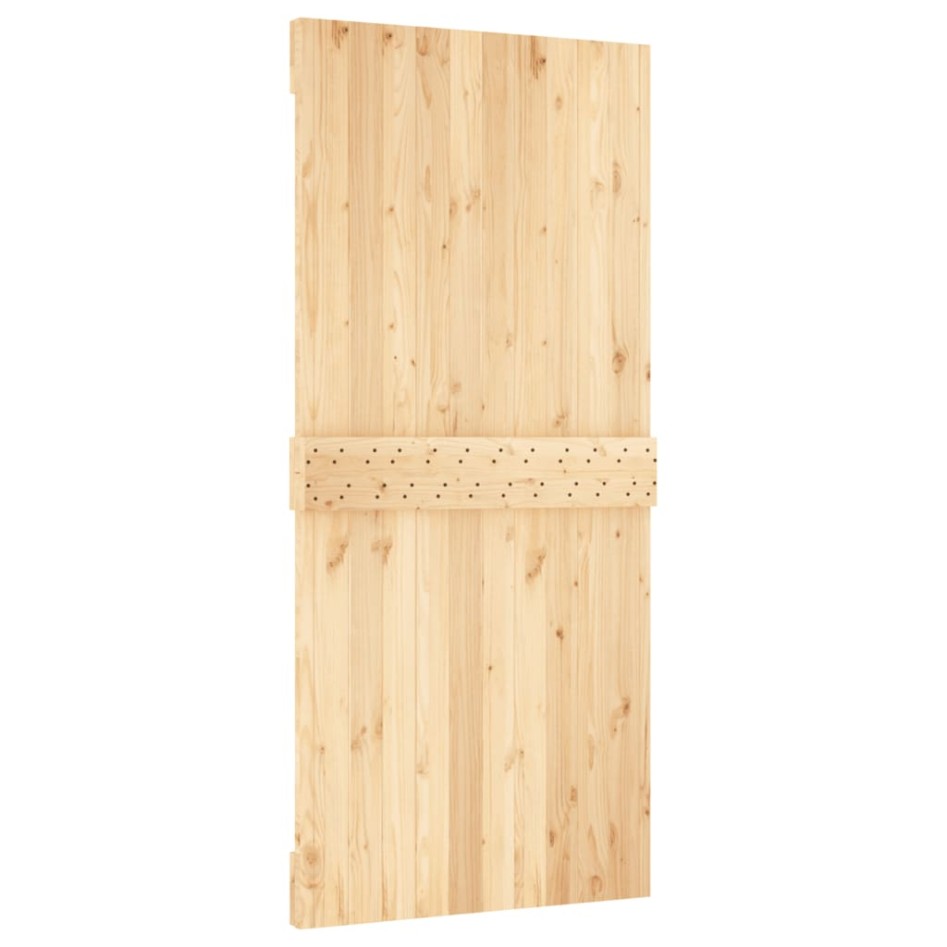 Puerta corredera con herrajes madera maciza de pino 95x210