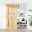Puerta corredera con herrajes madera maciza de pino 90x210 cm