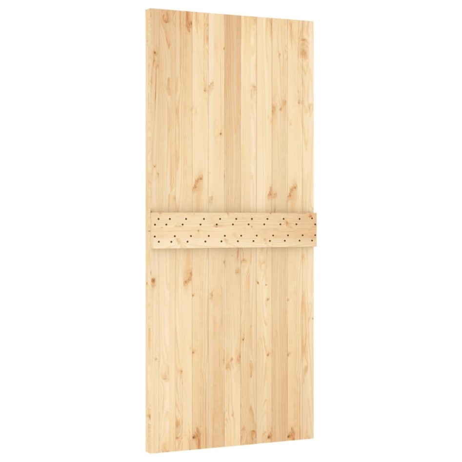 Puerta corredera con herrajes madera maciza de pino 90x210