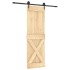 Puerta corredera con herrajes madera maciza de pino 70x210