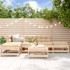 Juego de muebles de jardín 6 piezas madera maciza de