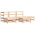 Juego de muebles de jardín 6 piezas madera maciza de