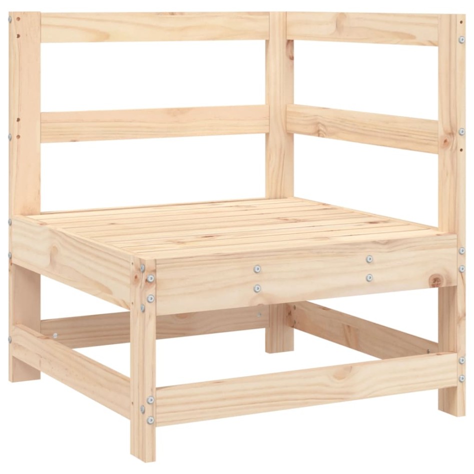 Juego de muebles de jardín 6 piezas madera maciza de