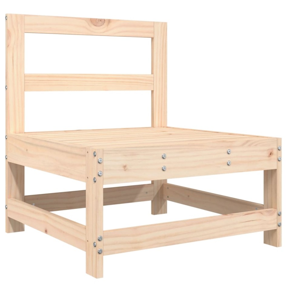 Juego de muebles de jardín 6 piezas madera maciza de