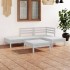 Juego de muebles de jardín 5 piezas madera maciza pino