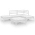 Juego de muebles de jardín 5 piezas madera maciza pino