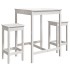 Set de mesa y taburetes altos jardín 3 pzas madera pino