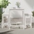 Set de mesa y taburetes altos jardín 3 pzas madera pino