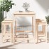 Set de mesa y taburetes altos jardín 5 pzas madera maciza