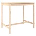 Set de mesa y taburetes altos jardín 5 pzas madera maciza