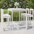 Set de mesa y taburetes altos jardín 5 pzas madera pino