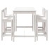 Set de mesa y taburetes altos jardín 5 pzas madera pino
