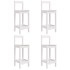 Set de mesa y taburetes altos jardín 5 pzas madera pino
