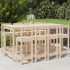 Set de mesa y taburetes altos jardín 9 pzas madera maciza