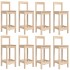 Set de mesa y taburetes altos jardín 9 pzas madera maciza
