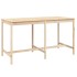 Set de mesa y taburetes altos jardín 9 pzas madera maciza