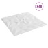 Paneles de pared 48 uds XPS amatista blanco 50x50 cm 12