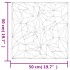 Paneles de pared 48 uds XPS amatista blanco 50x50 cm 12