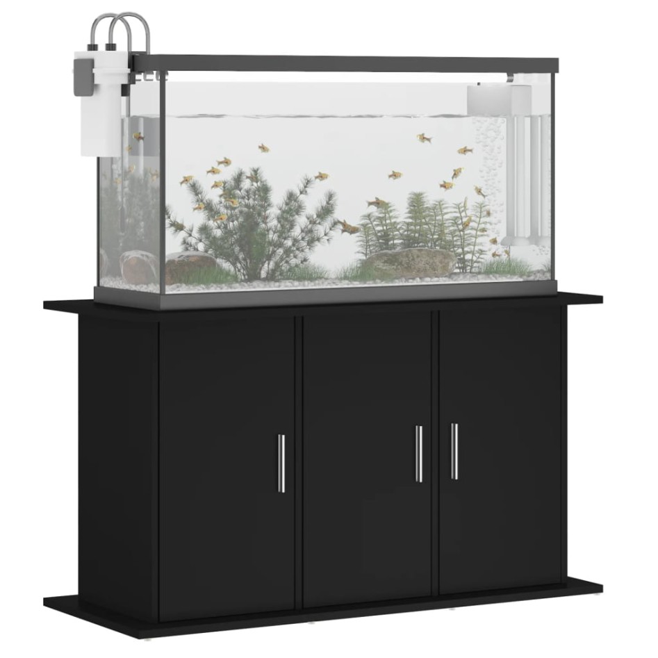 Soporte para acuario madera de ingeniería negro 101x41x58