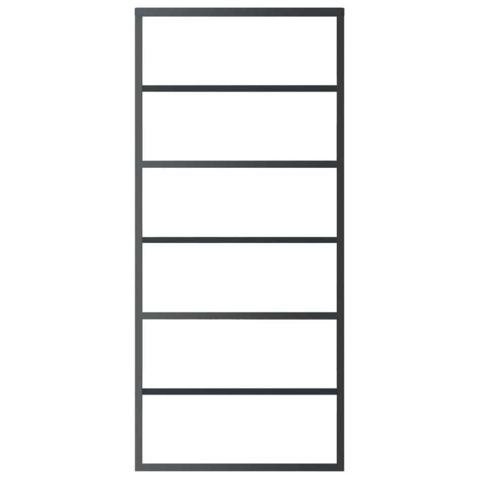 Puerta corredera con herrajes ESG vidrio y aluminio 90x205