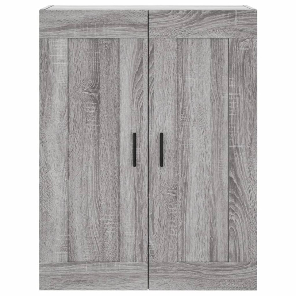 Aparador alto madera contrachapada gris sonoma 69,5x34x180
