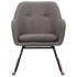 Silla mecedora de tela gris