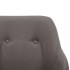 Silla mecedora de tela gris